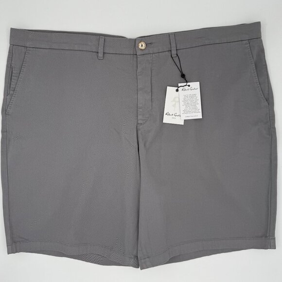 NWT Robert Graham Belgrade Men's Shorts Gray Classic Fit Stretch Chino Size 44* - Picture 3 of 11